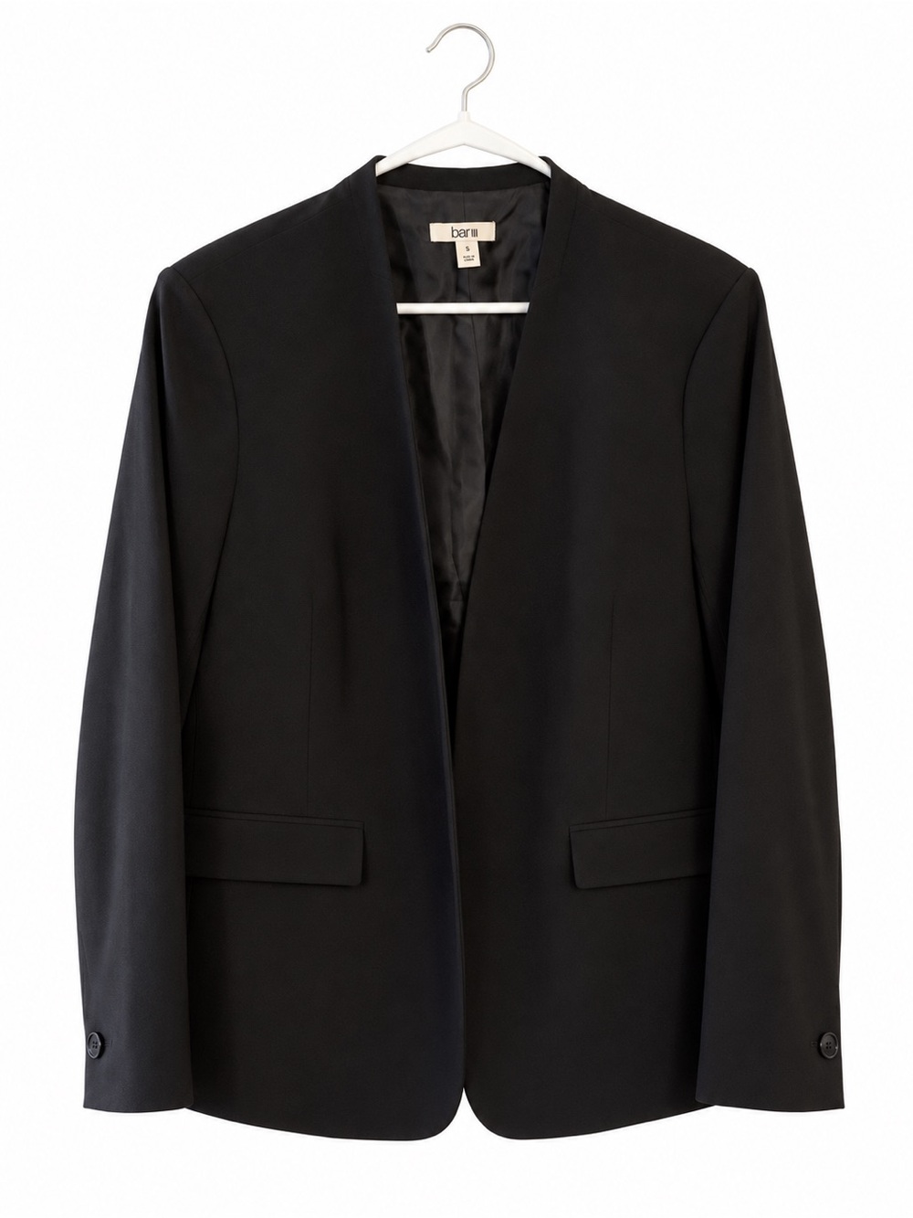 Bar III Black Open-Front Women's Blazer